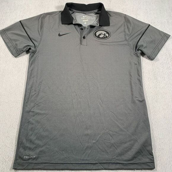 Iowa Hawkeyes Mens Medium Gray Short Sleeve‎ Drifit Nike - Picture 1 of 11
